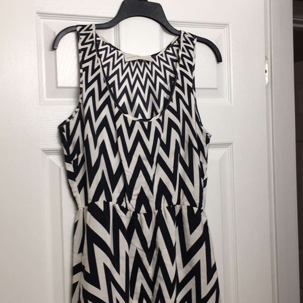 Amanda Uprichard Black white long maxi dress